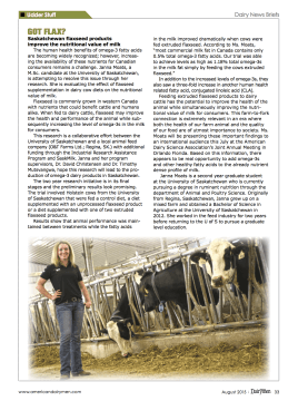 Janna Moats of O&T Farms is featured in the August 2015 edition of American Dairymen, discussing linPRO-R.